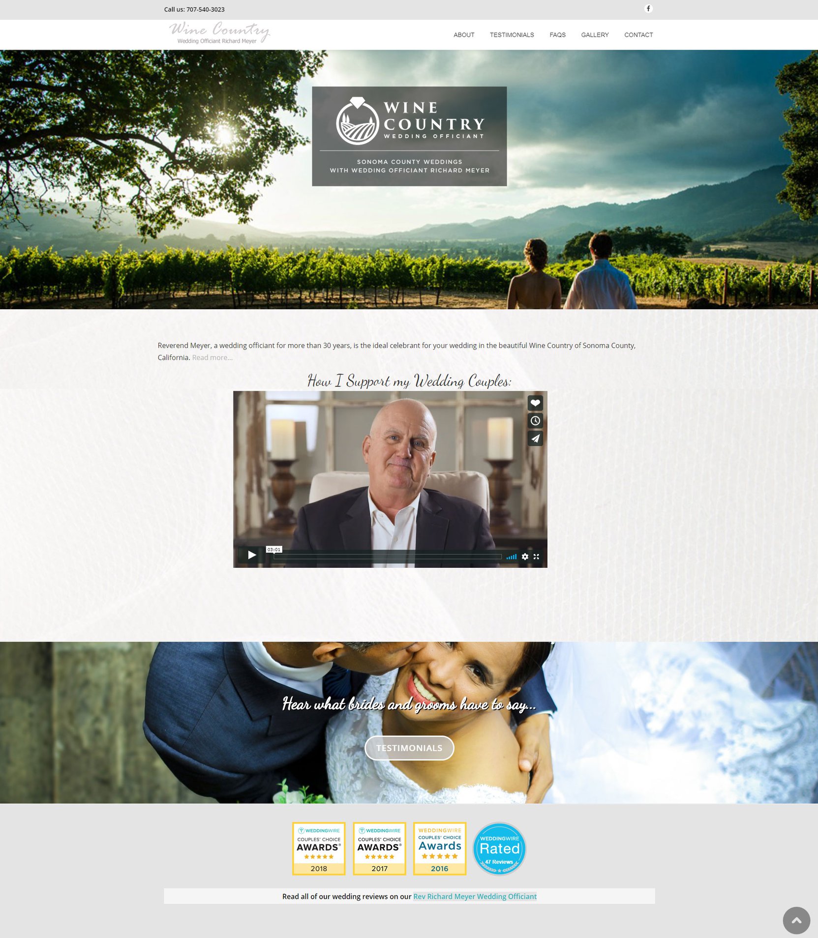 Wine Country Officiant - Wordpress