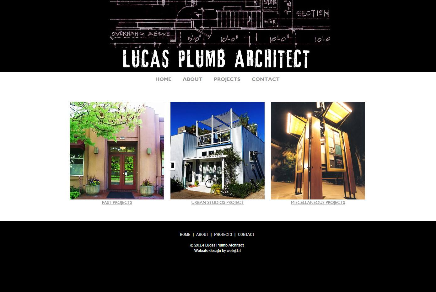 Lucas Plumb Architect - Coded in HTML