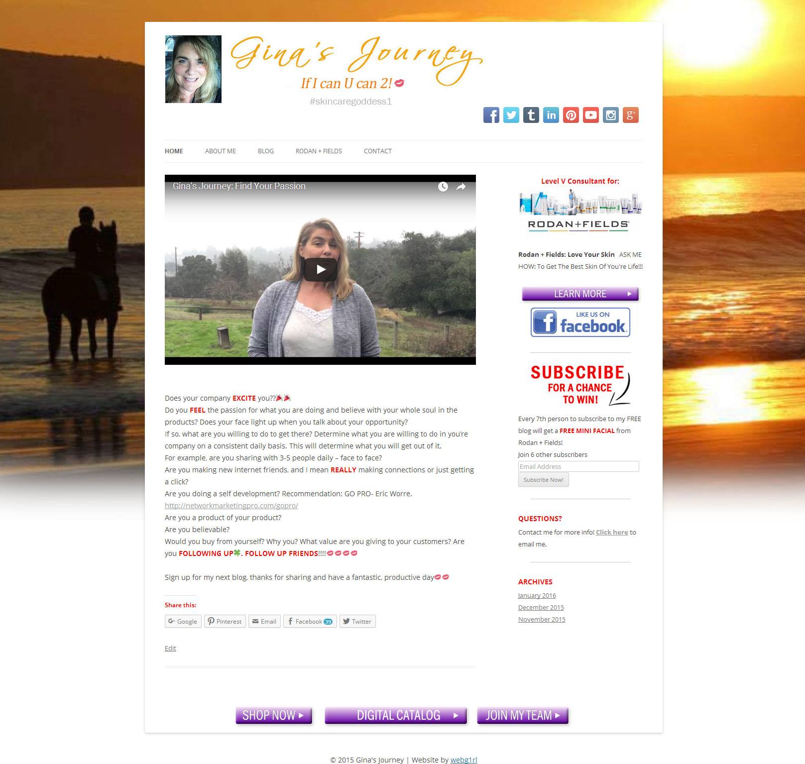 Gina's Journey - Wordpress
