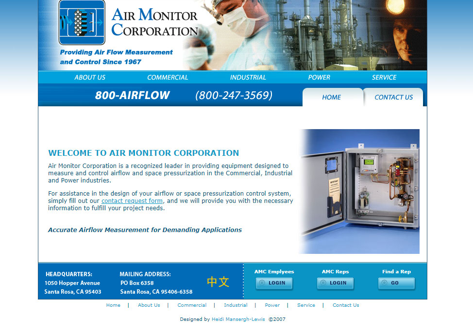 Air Monitor Corp. - Coded in HTML