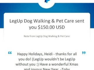 Christmas bonus from a great client screenshot