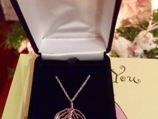 Beautiful handmade necklace from a client aspen leaf necklace