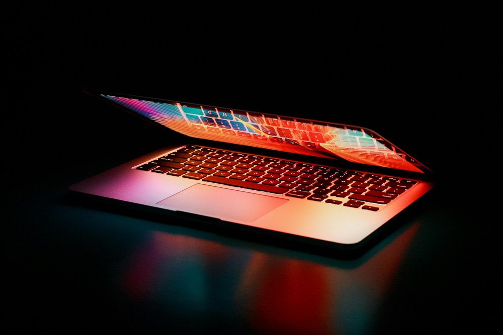 colorful laptop screen