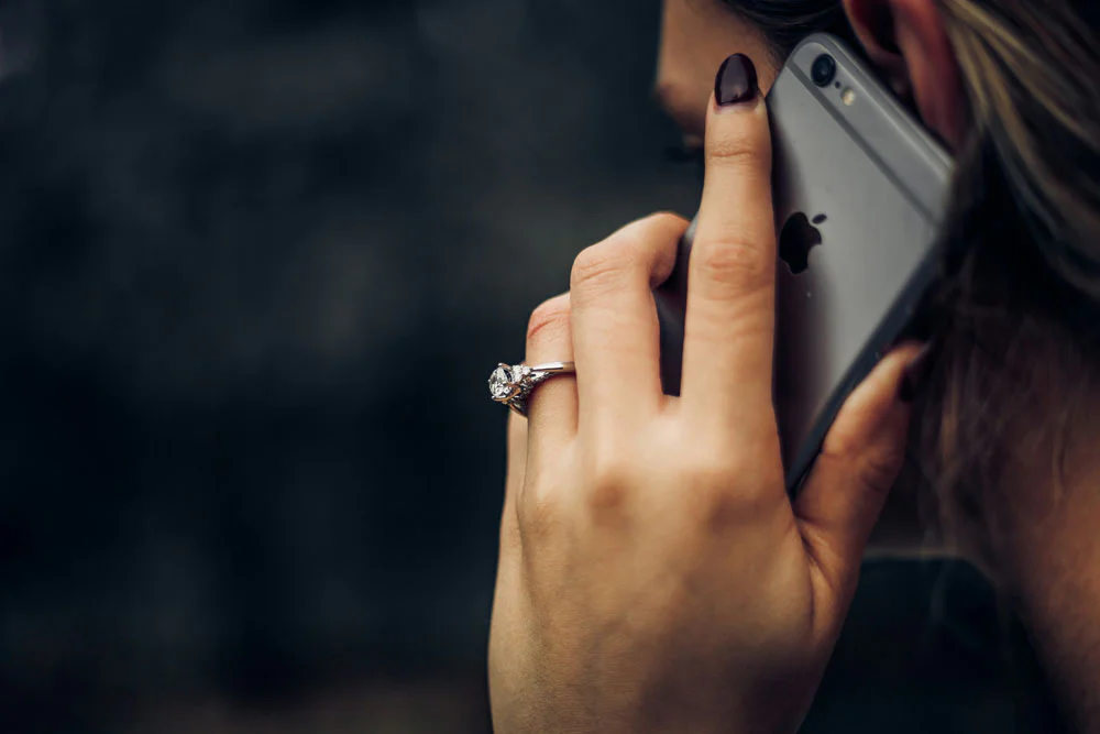 person on phone