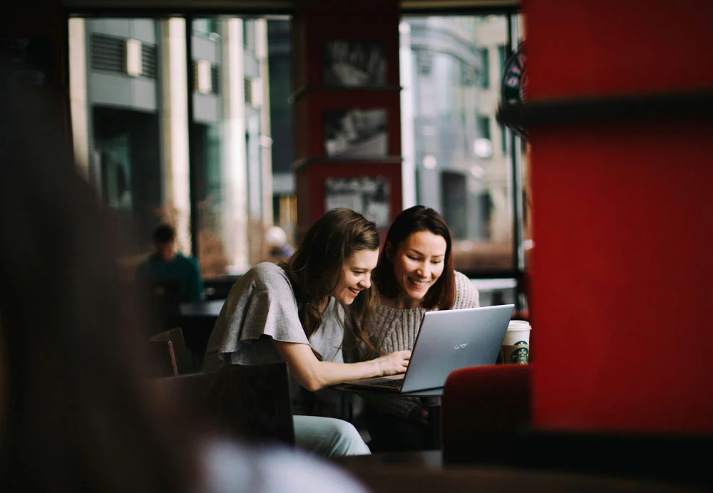 women on computer
